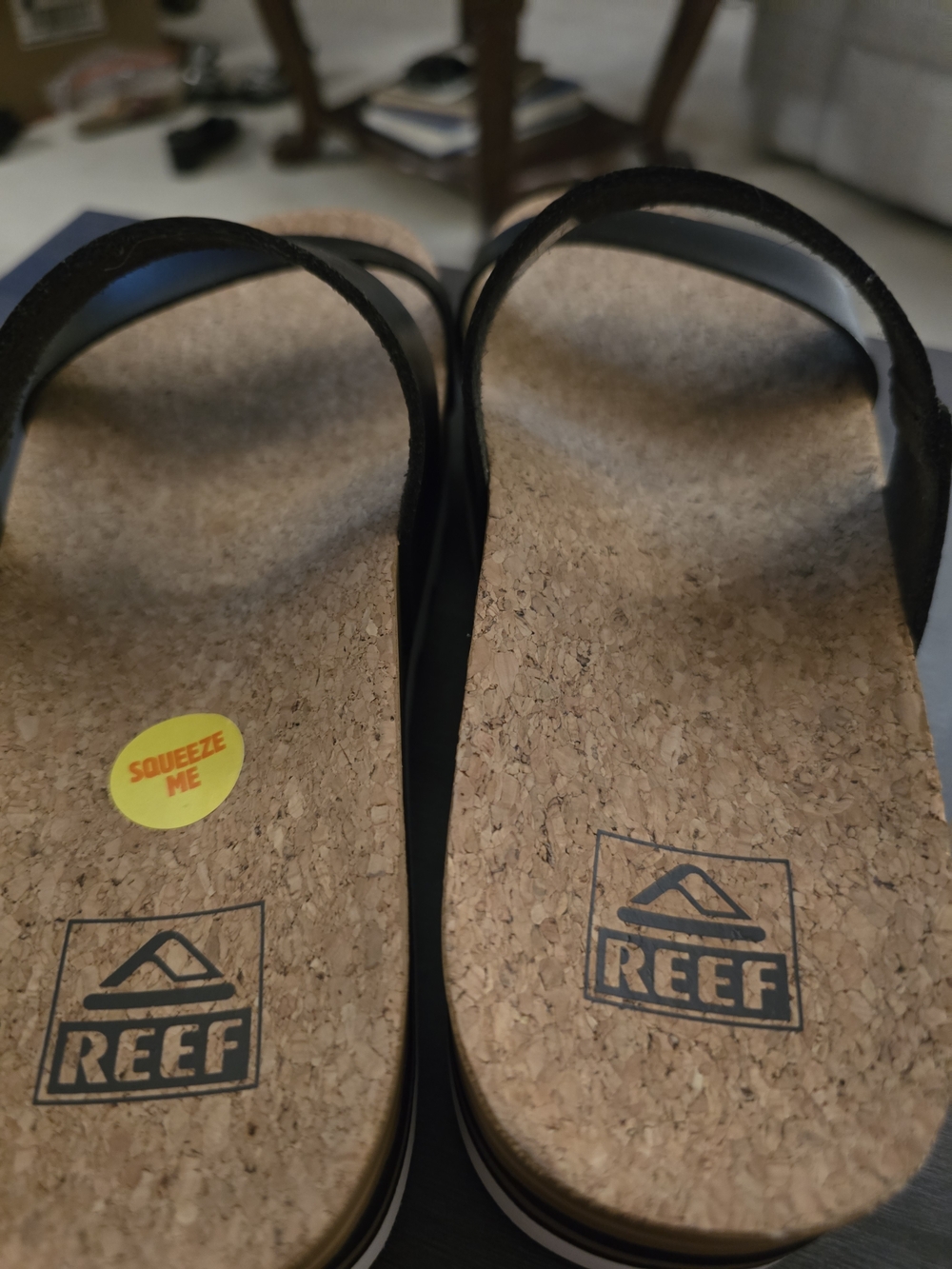 Reef Women’s Black Cork Slide Sandals - Picture 9 of 10